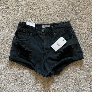 Forever 21 Black Distressed Shorts